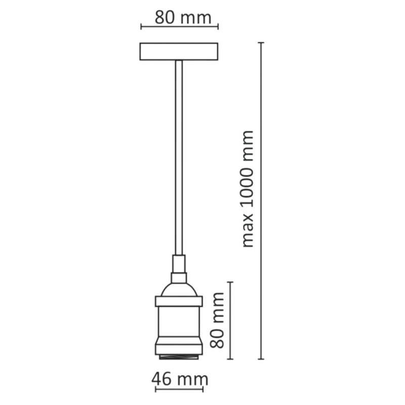 Lampa wisząca Sanico Goldlux nola chrom abażur stożek 35cm porcelain  E27 IP20 - 1 szt.