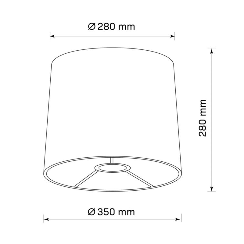 Lampa wisząca Sanico Goldlux nola chrom abażur stożek 35cm porcelain  E27 IP20 - 1 szt.