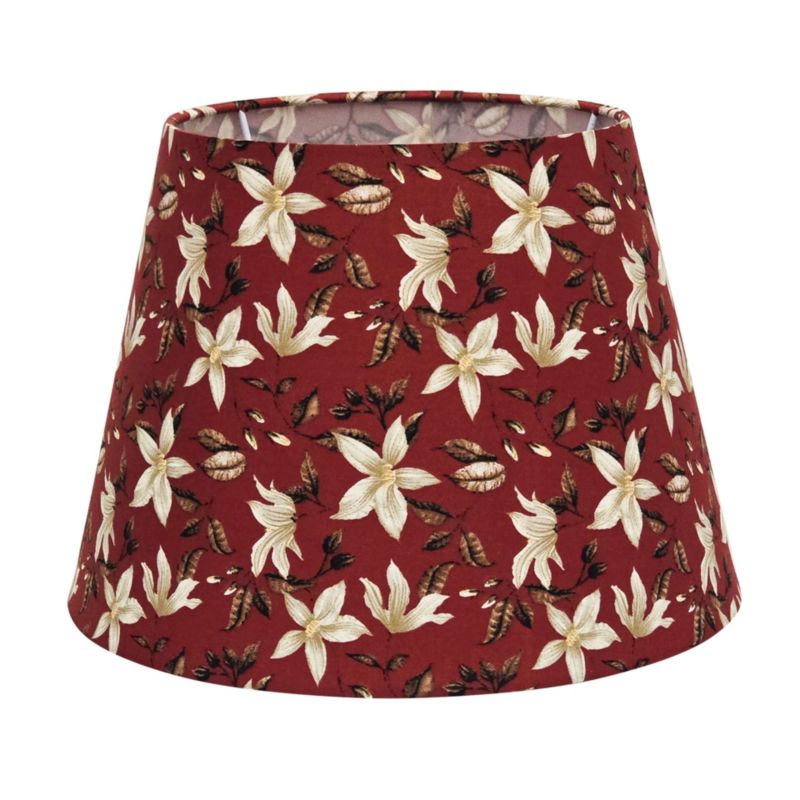 Lampa wisząca Sanico Goldlux nola chrom abażur stożek 35cm red nature E27 IP20 - 1 szt.