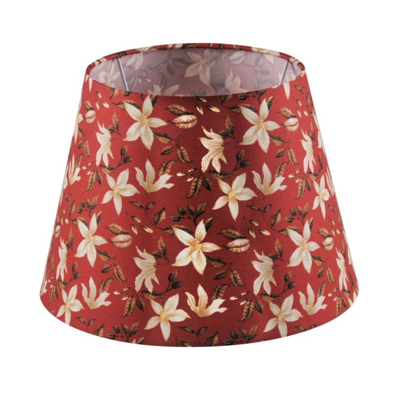 Lampa wisząca Sanico Goldlux nola chrom abażur stożek 35cm red nature E27 IP20 - 1 szt.