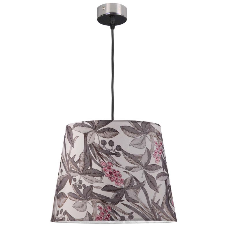 Lampa wisząca Sanico Goldlux nola chrom abażur stożek 35cm white nature E27 IP20 - 1 szt.