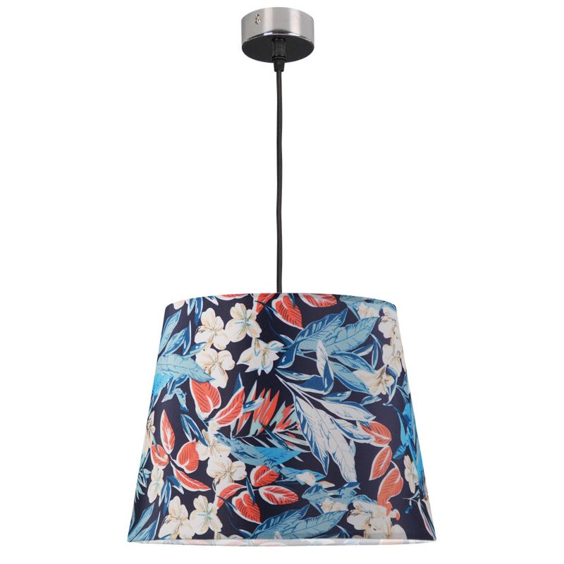 Lampa wisząca Sanico Goldlux nola chrom abażur stożek 35cm wild flowers E27 IP20 - 1 szt.