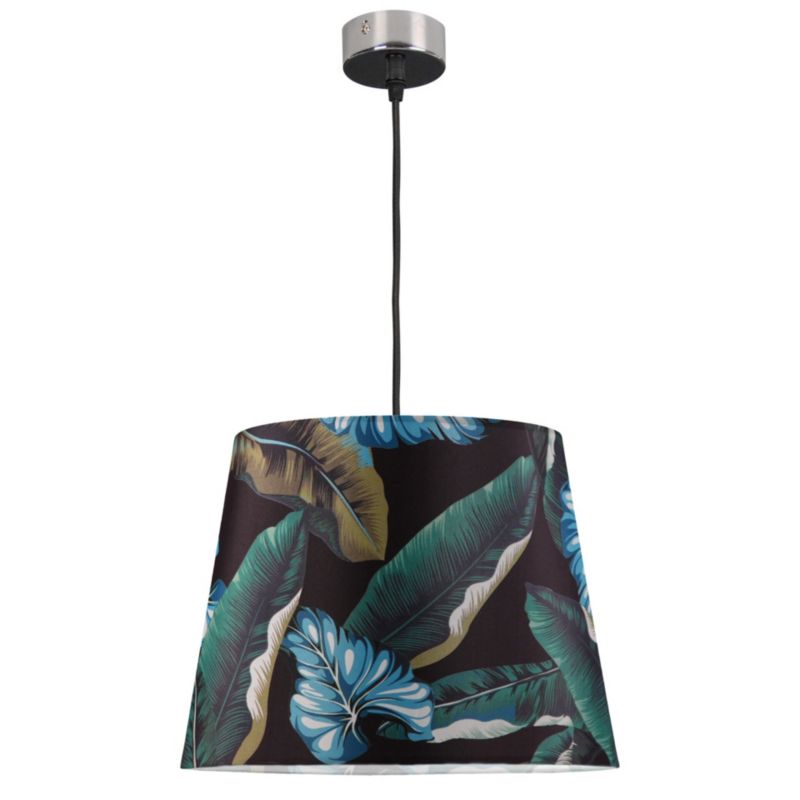 Lampa wisząca Sanico Goldlux nola chrom abażur stożek 35cm wild nature E27 IP20 - 1 szt.