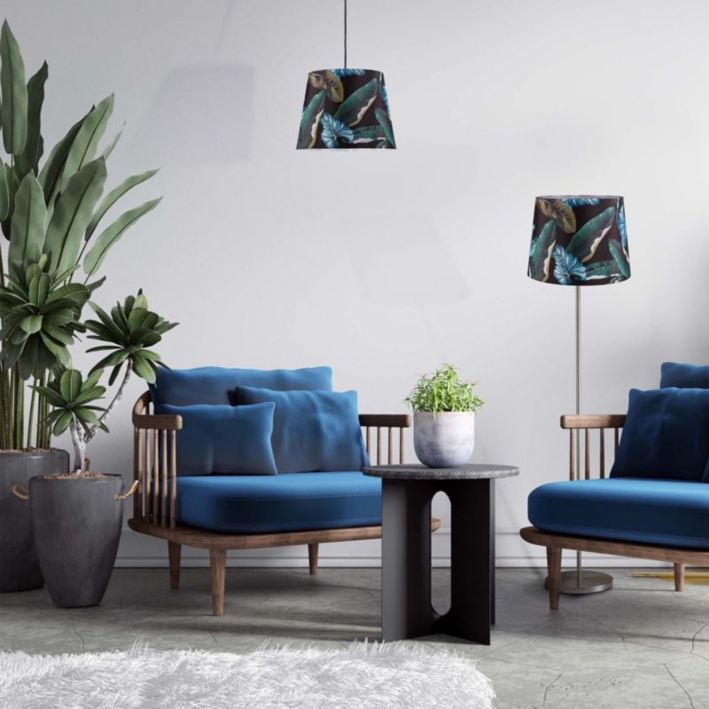 Lampa wisząca Sanico Goldlux nola chrom abażur stożek 35cm wild nature E27 IP20 - 1 szt.