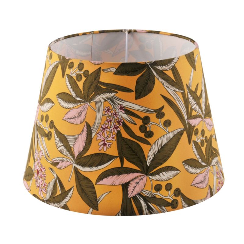 Lampa wisząca Sanico Goldlux nola chrom abażur stożek 35cm yellow nature E27 IP20 - 1 szt.