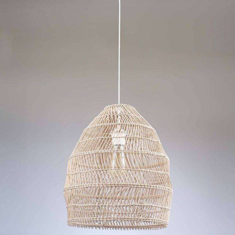 Lampa wisząca Sanico Goldlux SAKURA 1xE27 naturalna beżowa w stylu boho IP20 - 1 szt.
