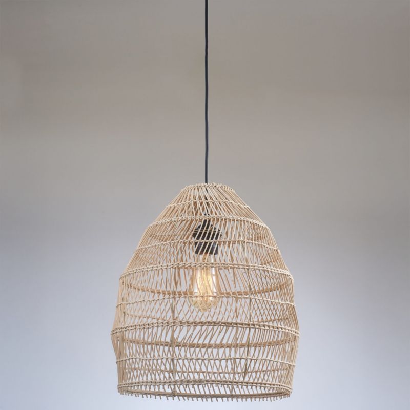 Lampa wisząca Sanico Goldlux SAKURA 1xE27 naturalna beżowa w stylu boho IP20 - 1 szt.