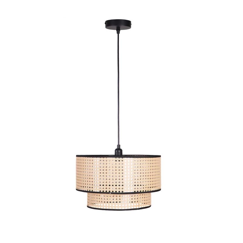Lampa wisząca Sanico Goldlux takara 1xE27 naturalna beżowa w stylu boho IP20 - 1 szt.