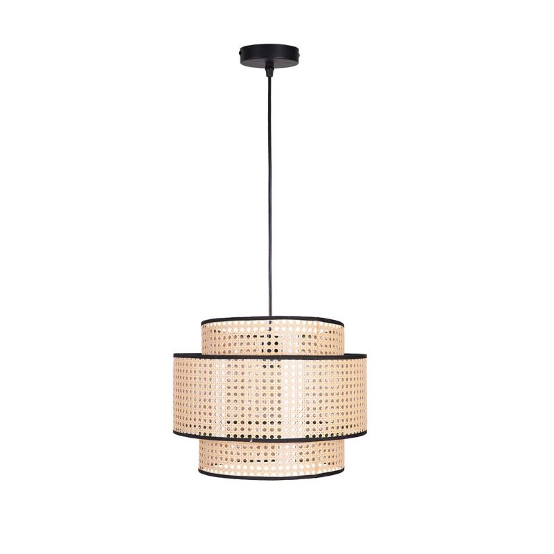 Lampa wisząca Sanico Goldlux takara 3 1xE27 naturalna beżowa w stylu boho IP20 - 1 szt.