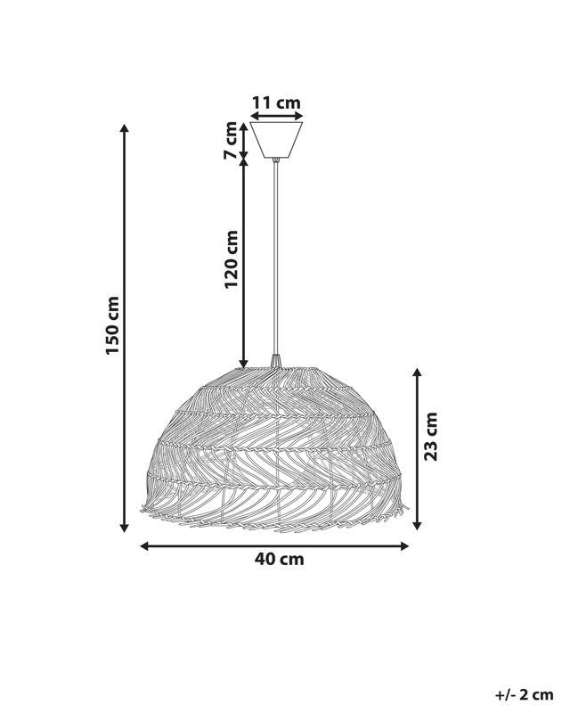Lampa wisząca Selenge Rattan Jasnobrązowy 1 szt.