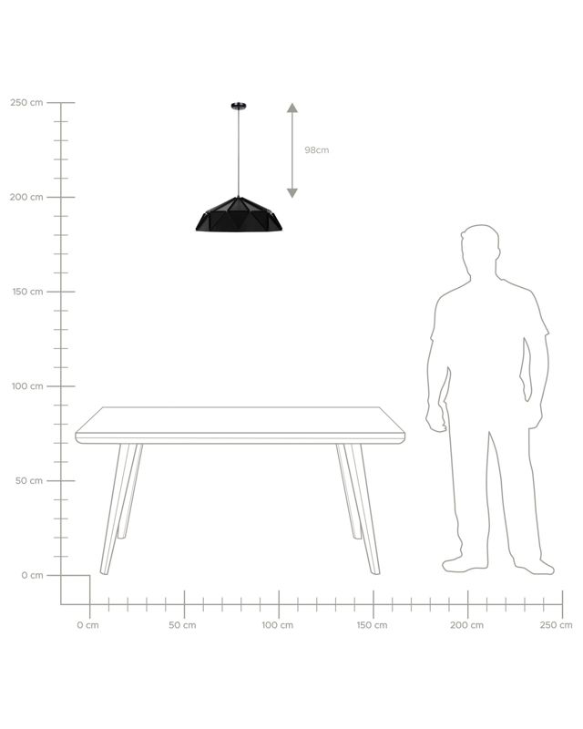 Lampa wisząca Senia Metal Czarny 1 szt.