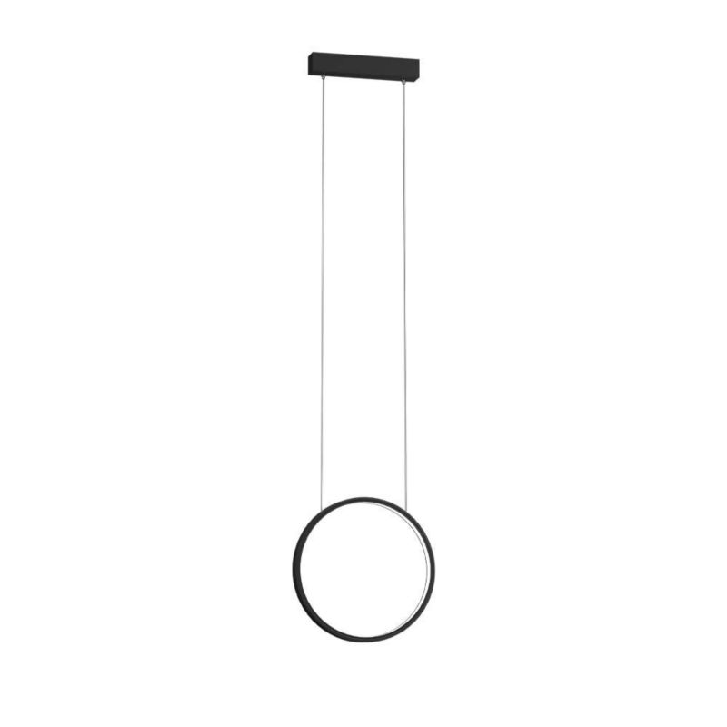 Lampa wisząca Shilo Agaro 3078 czarna ring wbudowany LED 8.4W 1 szt.