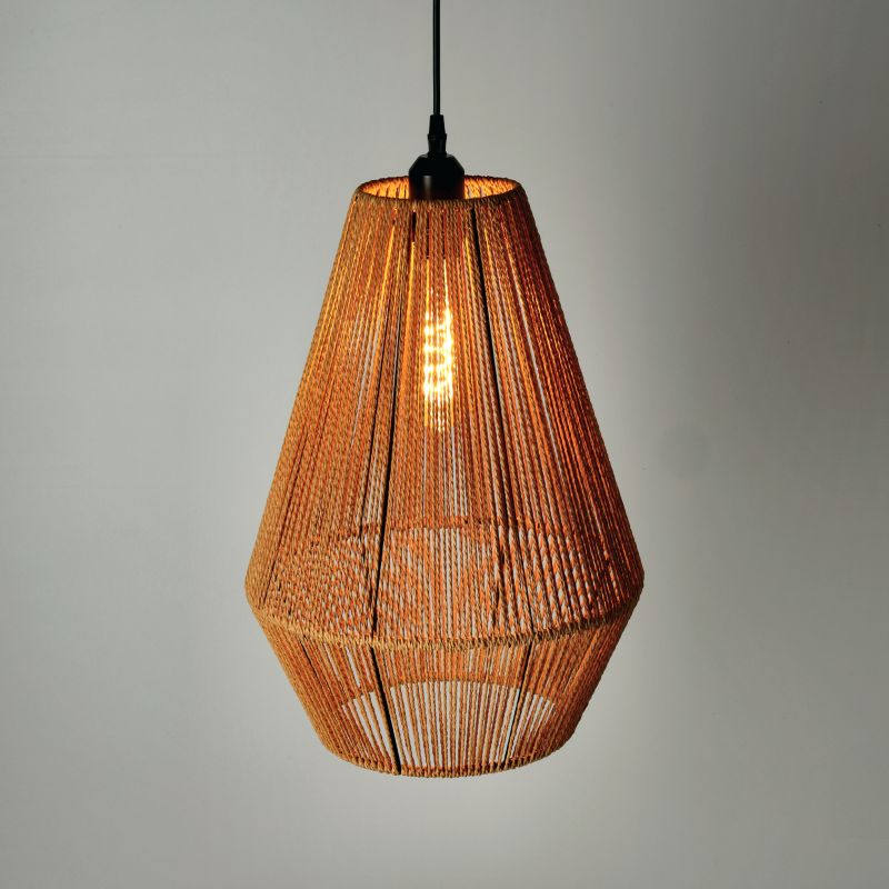 Lampa wisząca Sibu 30cm Kobi 1xE27 naturalna Boho sufitowa 1szt.