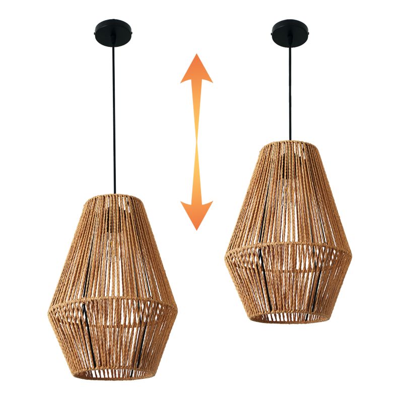Lampa wisząca Sibu 30cm Kobi 1xE27 naturalna Boho sufitowa 1szt.