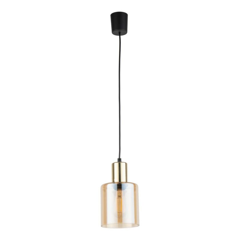 Lampa Wisząca SIERRA TK Lighting Czarny Złota 1xE27 h110 cm 1szt.