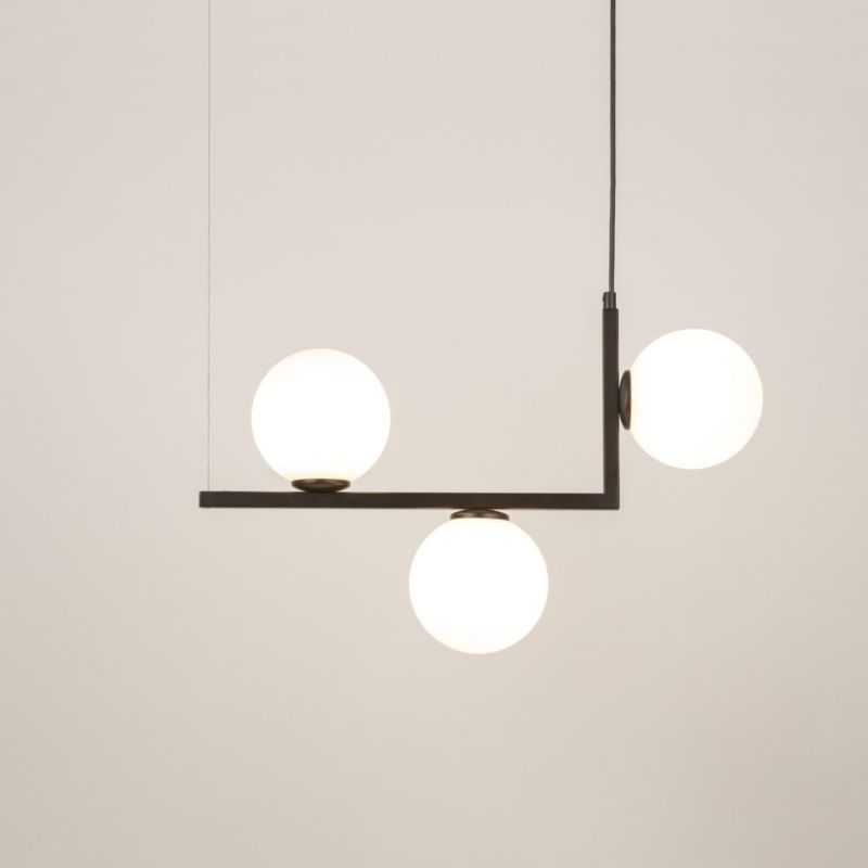 Lampa wisząca Sigma Lighting Andy 4209 czarno-biała dekoracyjna 3xG9 x 1 szt.