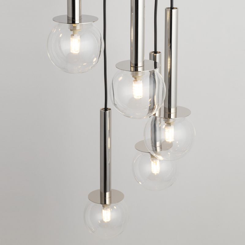 Lampa wisząca Sigma Lighting Daisy 6678 czarno-srebrna minimalistyczna 5xG9 x 1 szt.