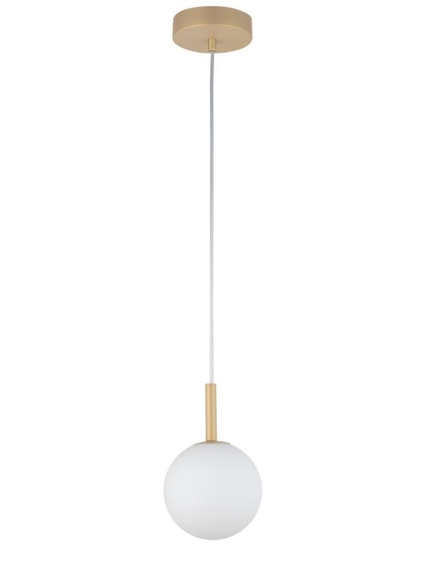 Lampa wisząca Sigma Lighting Gama 0003 złoto-biała szklana kula 1xG9 x 12W 1 szt.
