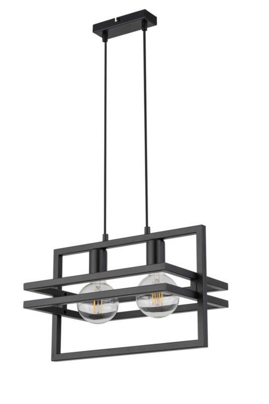 Lampa wisząca Sigma Lighting Merci 0614 czarna dekoracyjna 2xE27 x 1 szt.