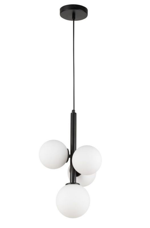 Lampa wisząca Sigma Lighting Perla 3868 czarno-biała kule szklane 4xG9 x 12W 1 szt.