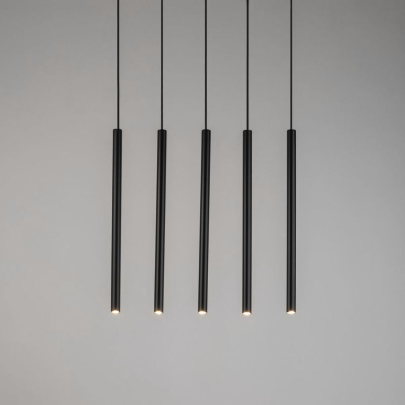 Lampa wisząca Sigma Lighting Sopel 4322 czarna tuby listwa 5xG9 x 3W 1 szt.