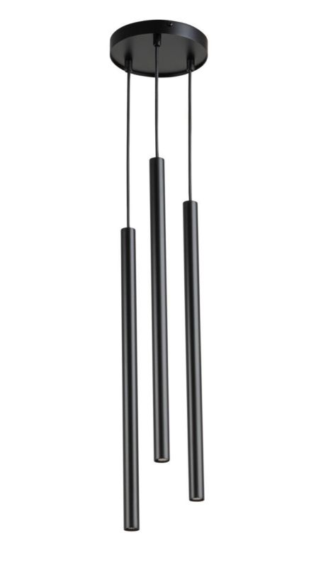 Lampa wisząca Sigma Lighting Sopel 4391 czarna dekoracyjna 3xG9 x 3W 1 szt.