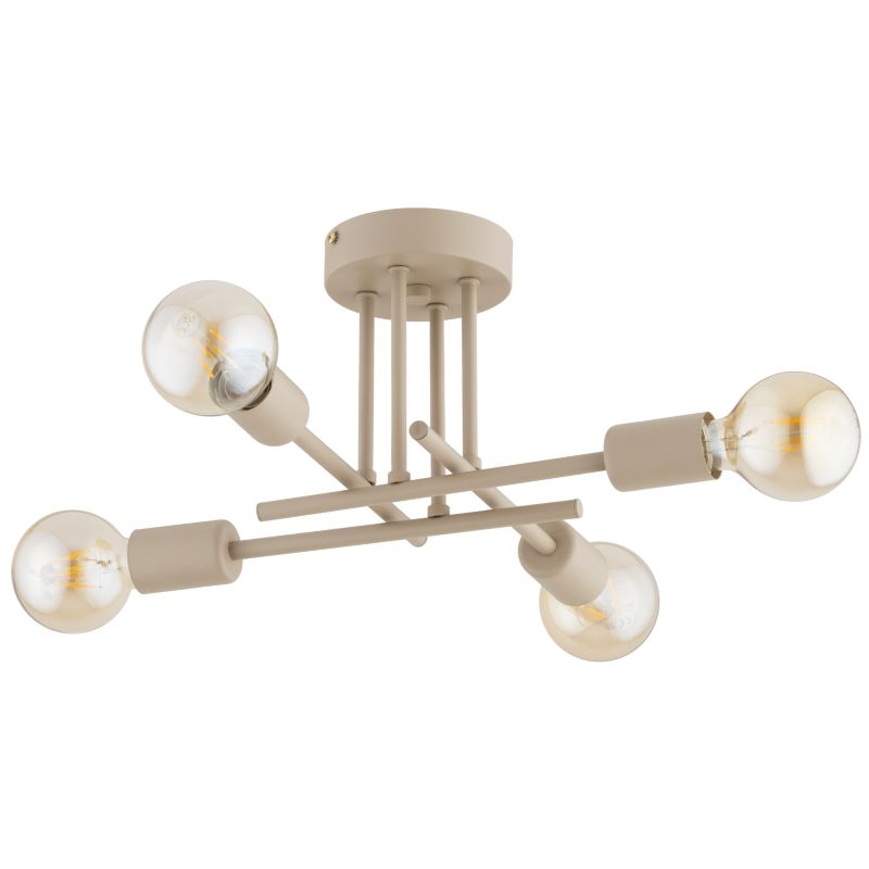Lampa wisząca skrzyżowane ramiona Alfa DAKAR beżowa 4xE27x15W IP20 wym:20x41x41cm - 1 szt.
