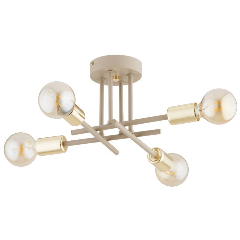 Lampa wisząca skrzyżowane ramiona Alfa DAKAR beżowa 4xE27x15W IP20 wym:41x41x20cm - 1 szt.