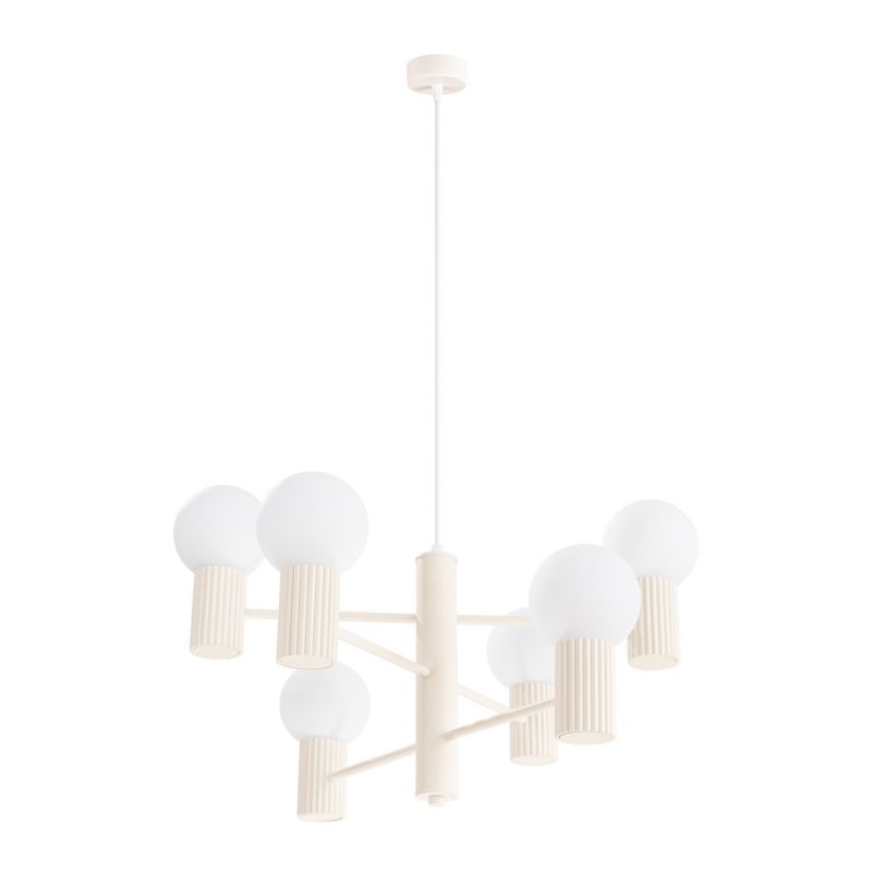Lampa wisząca Sollux HALO beżowa 6xG9x8W wym:230x64x64cm IP20 -1 szt.
