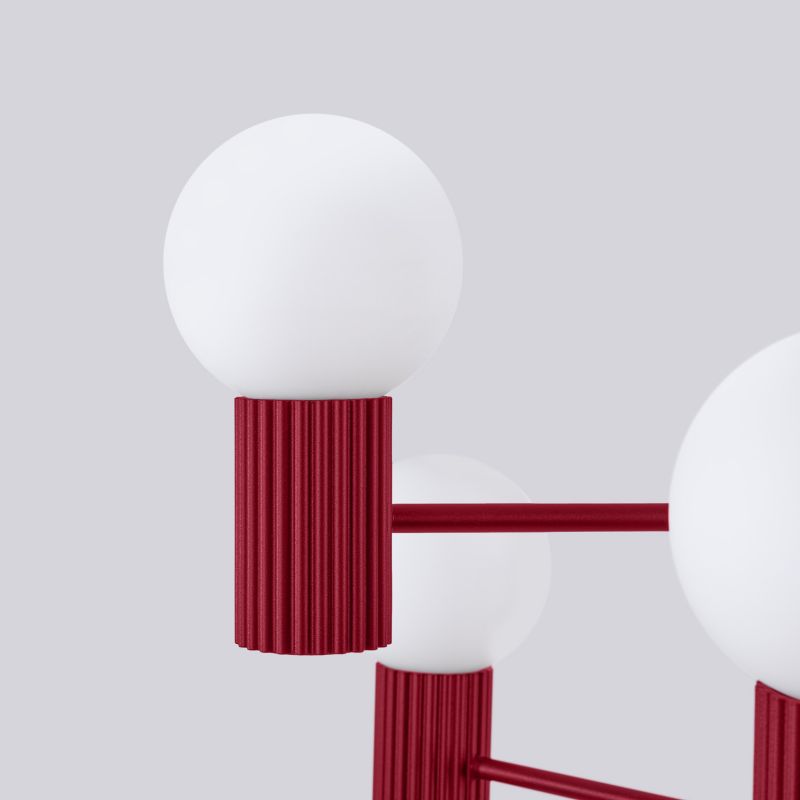 Lampa wisząca Sollux HALO burgundowa 6xG9x8W wym:230x64x64cm IP20 -1 szt.