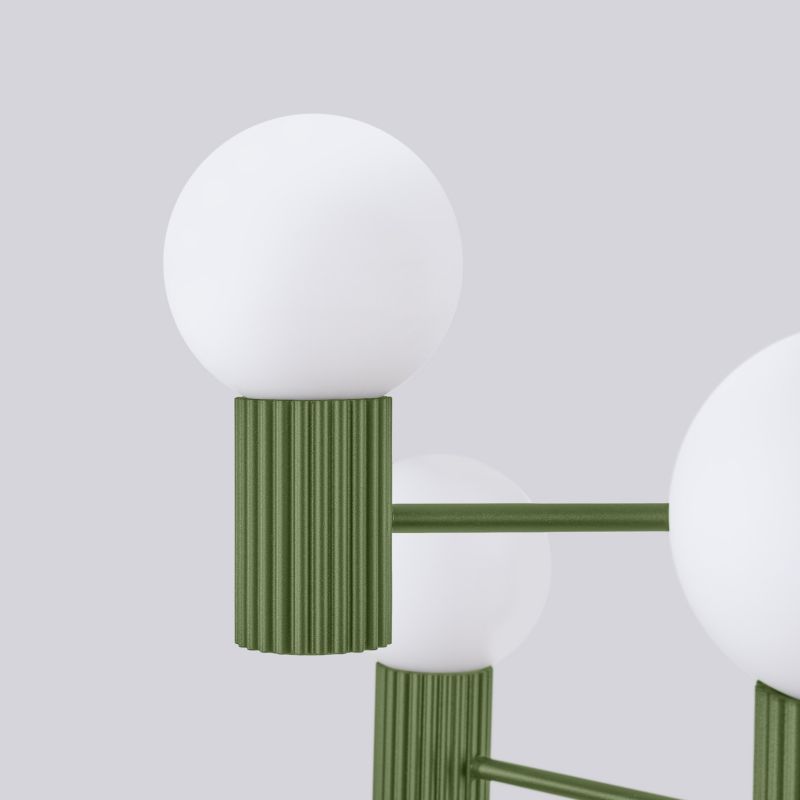 Lampa wisząca Sollux HALO zielona 6xG9x8W wym:230x64x64cm IP20 -1 szt.