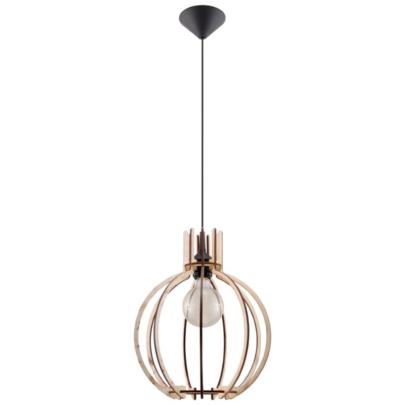 Lampa wisząca Sollux Lighting ARANCIA naturalne drewno 1 szt.