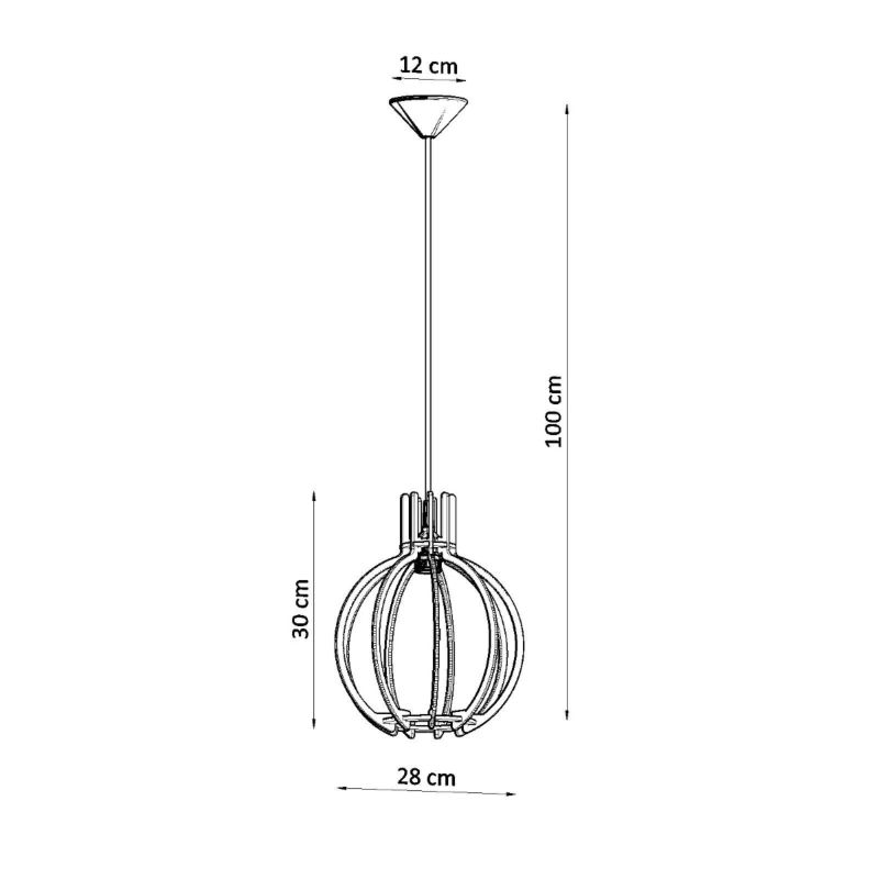 Lampa wisząca Sollux Lighting ARANCIA naturalne drewno 1 szt.