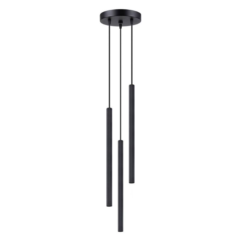 Lampa wisząca Sollux Lighting Arche 2960 czarna tuba 3xG9 x 1 szt.