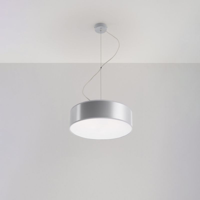 Lampa wisząca Sollux Lighting ARENA 35 szara 1 szt.