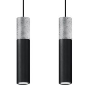 Lampa wisząca Sollux Lighting BORGIO 2 czarny 1 szt.