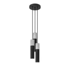 Lampa wisząca Sollux Lighting BORGIO 3P czarny 1 szt.