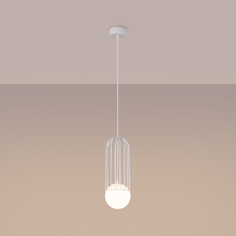 Lampa wisząca Sollux Lighting BRINA 1 biała 1 szt.