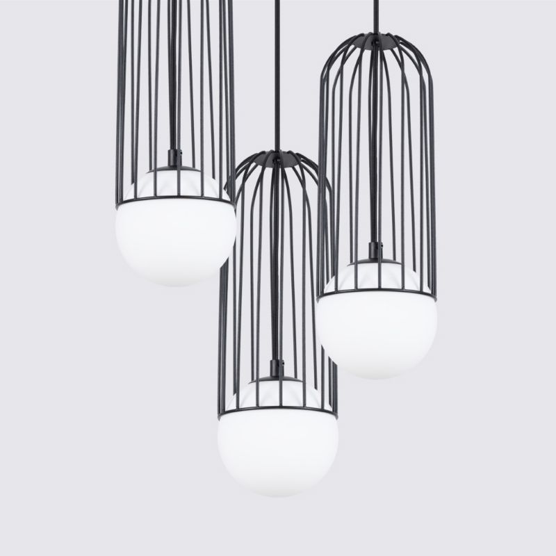 Lampa wisząca Sollux Lighting BRINA 3P czarna 1 szt.