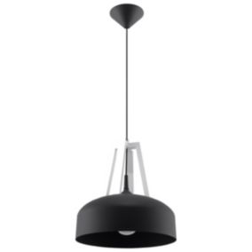 Lampa wisząca Sollux Lighting CASCO czarna/biała 1 szt.
