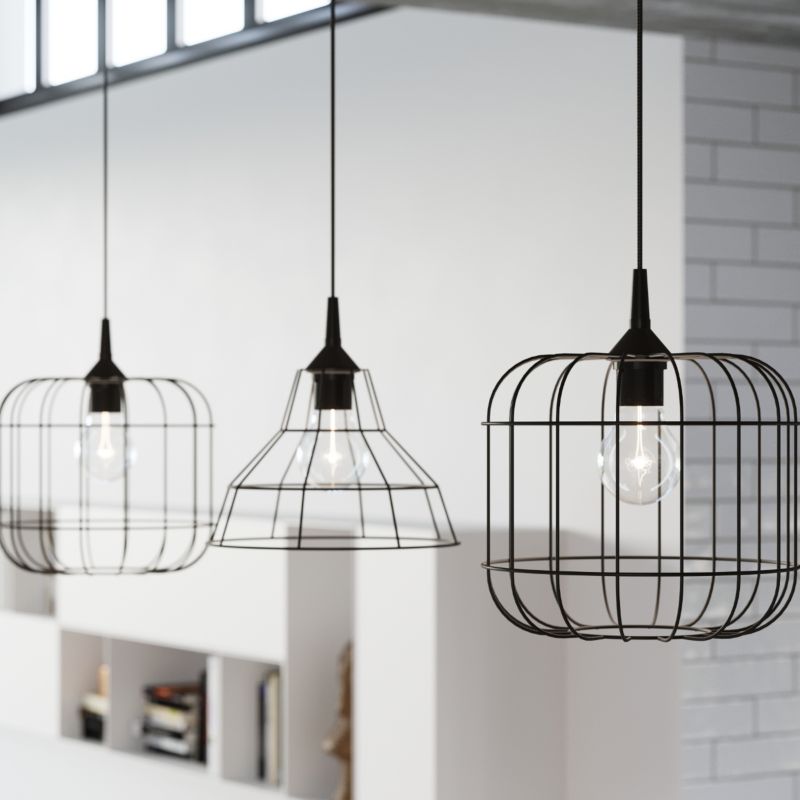 Lampa wisząca Sollux Lighting Celta 7959 czarna szerokość 25 cm 1xE27 x 60W 1 szt.