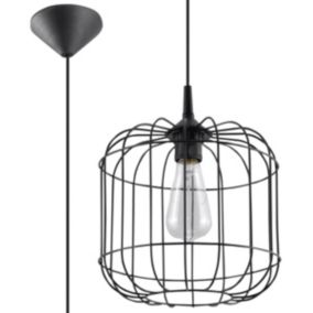 Lampa wisząca Sollux Lighting CELTA czarna 1 szt.