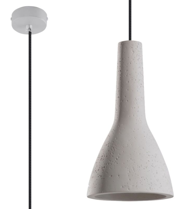 Lampa wisząca Sollux Lighting Empoli 7799 szara punktowa betonowa nad stół 1xE27 x 60W 1 szt.