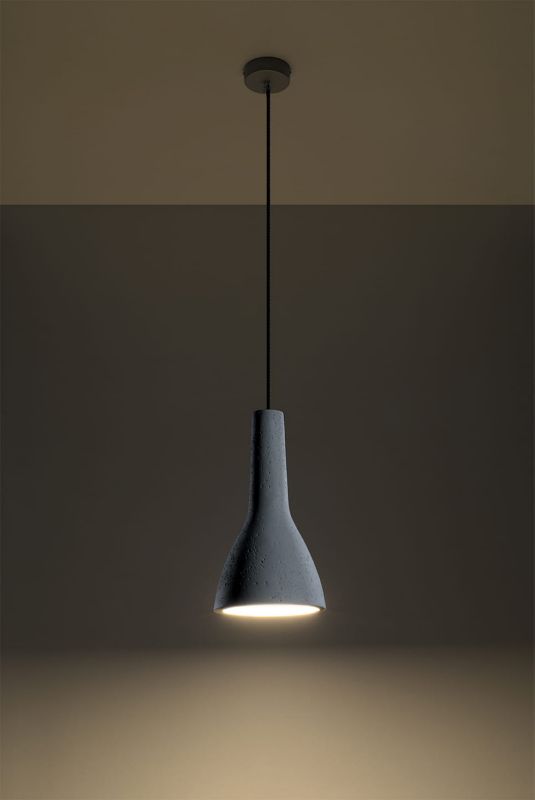 Lampa wisząca Sollux Lighting Empoli 7799 szara punktowa betonowa nad stół 1xE27 x 60W 1 szt.