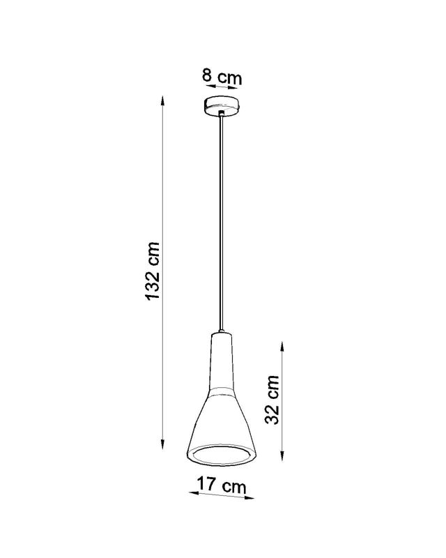 Lampa wisząca Sollux Lighting Empoli 7799 szara punktowa betonowa nad stół 1xE27 x 60W 1 szt.