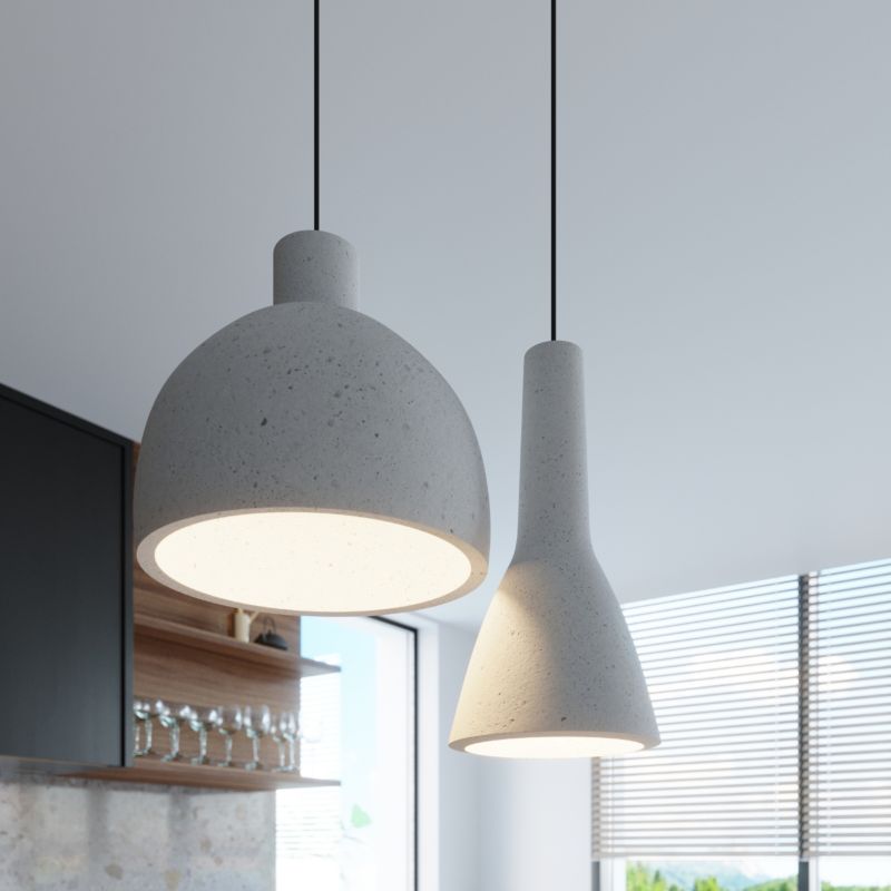 Lampa wisząca Sollux Lighting Empoli 7799 szara punktowa betonowa nad stół 1xE27 x 60W 1 szt.