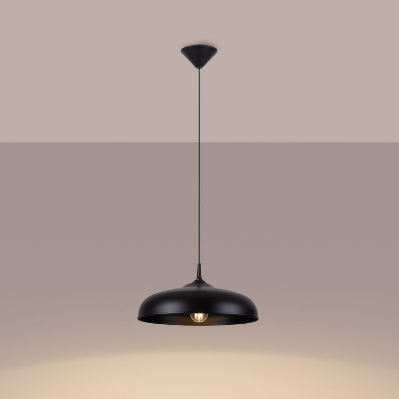 Lampa wisząca Sollux Lighting GINA czarna 1 szt.