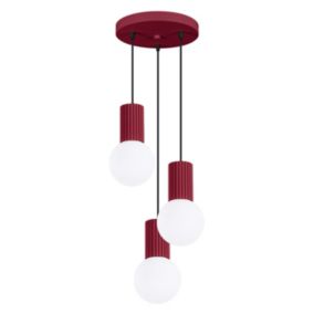 Lampa wisząca Sollux Lighting HALO 3P burgund  1 szt.
