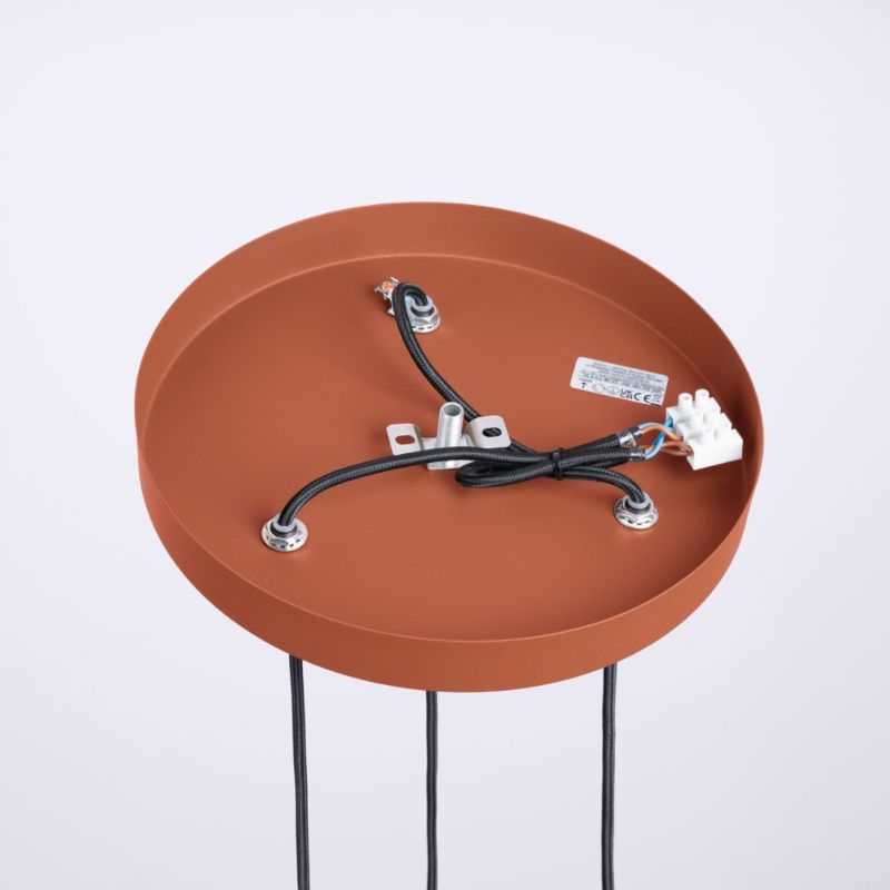 Lampa wisząca Sollux Lighting Halo 7501 ochra czerwono-biała nowoczesna 3xG9 x 1 szt.