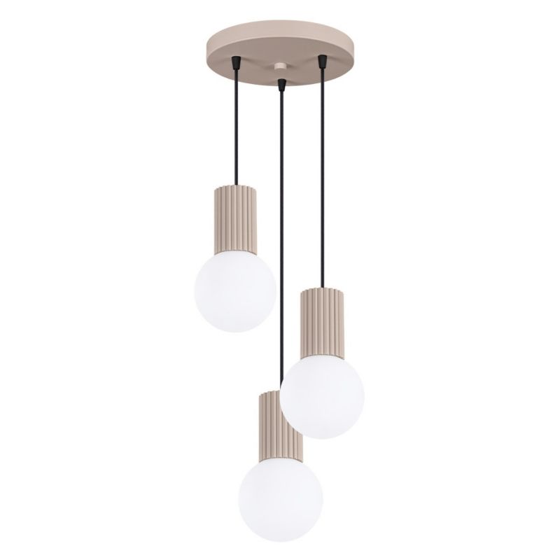Lampa wisząca Sollux Lighting Halo 7655 taupo-biała nowoczesna 3xG9 x 1 szt.
